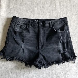 No Boundaries Distressed Denim Shorts